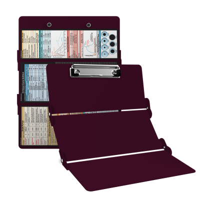 WhiteCoat Clipboard® Trifold - Wine Critical Care Edition
